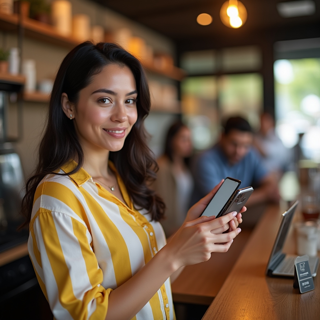 Person using a digital wallet app on smartphone for a transfer in Argentina