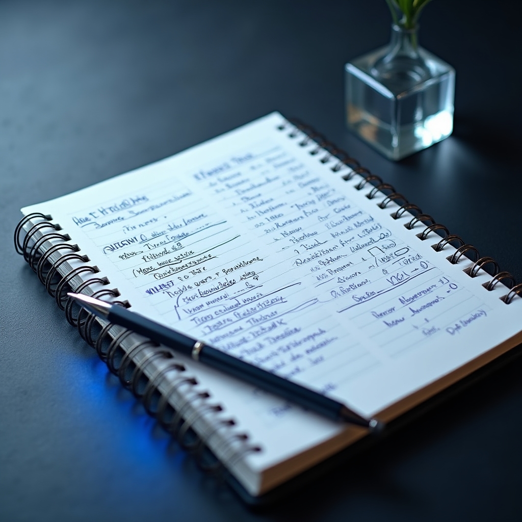 Open notebook with clear financial notes, representing transparent platform operations